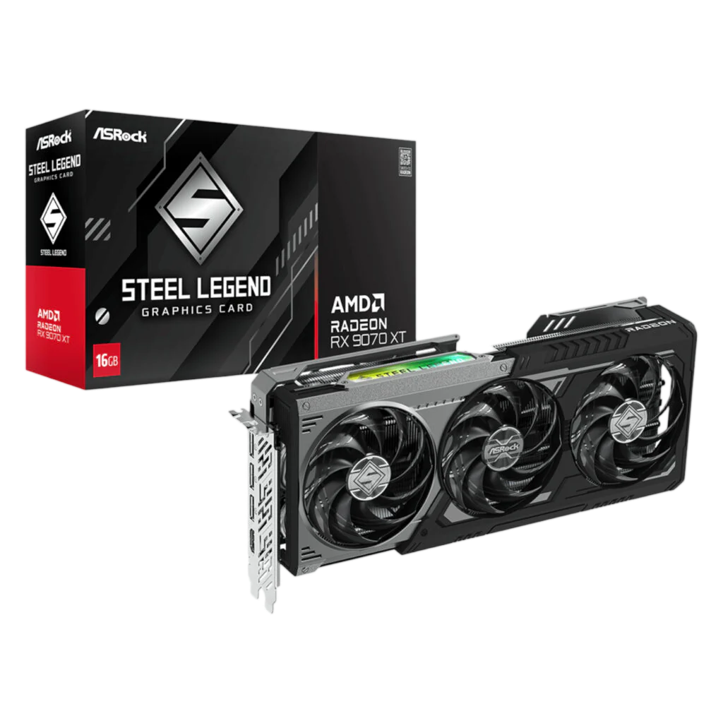 ASRock Radeon RX9070 XT Steel Legend Dark 16GB Graphics Card