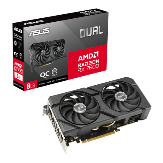 ASUS Dual Radeon RX 7600 EVO OC Edition 8GB GDDR6 Graphics Card