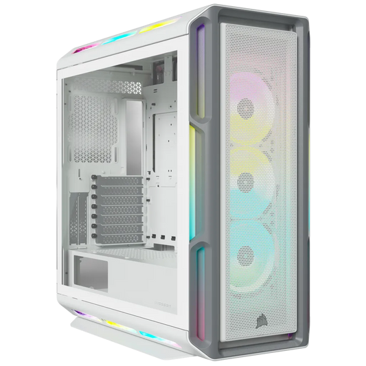 CORSAIR iCUE 5000T RGB Tempered Glass Mid-Tower ATX PC Case — White