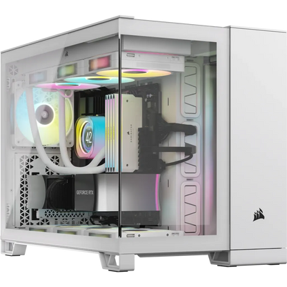 CORSAIR iCUE LINK 2500X RGB Micro ATX Dual Chamber PC Case - White