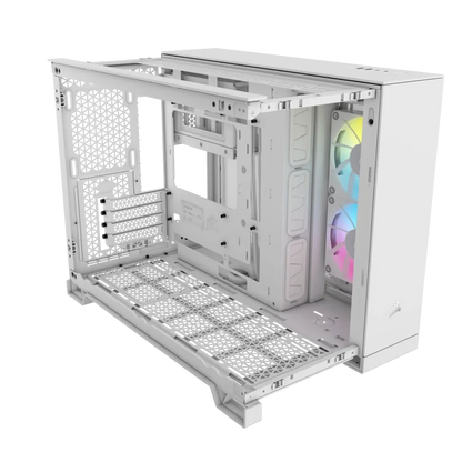 CORSAIR iCUE LINK 2500X RGB Micro ATX Dual Chamber PC Case - White
