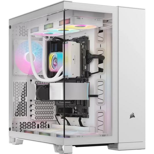 CORSAIR iCUE LINK 6500X RGB Mid-Tower ATX Dual Chamber PC Case - White