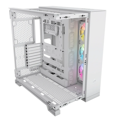 CORSAIR iCUE LINK 6500X RGB Mid-Tower ATX Dual Chamber PC Case - White