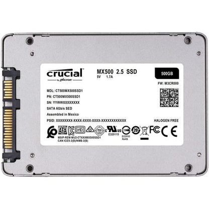 Crucial MX500 500GB 2.5" SATA 3D NAND SSD