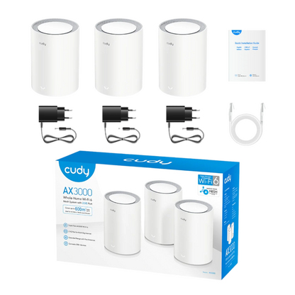 Cudy AX3000 Wi-Fi 6 Mesh Kit 3 Pack - White