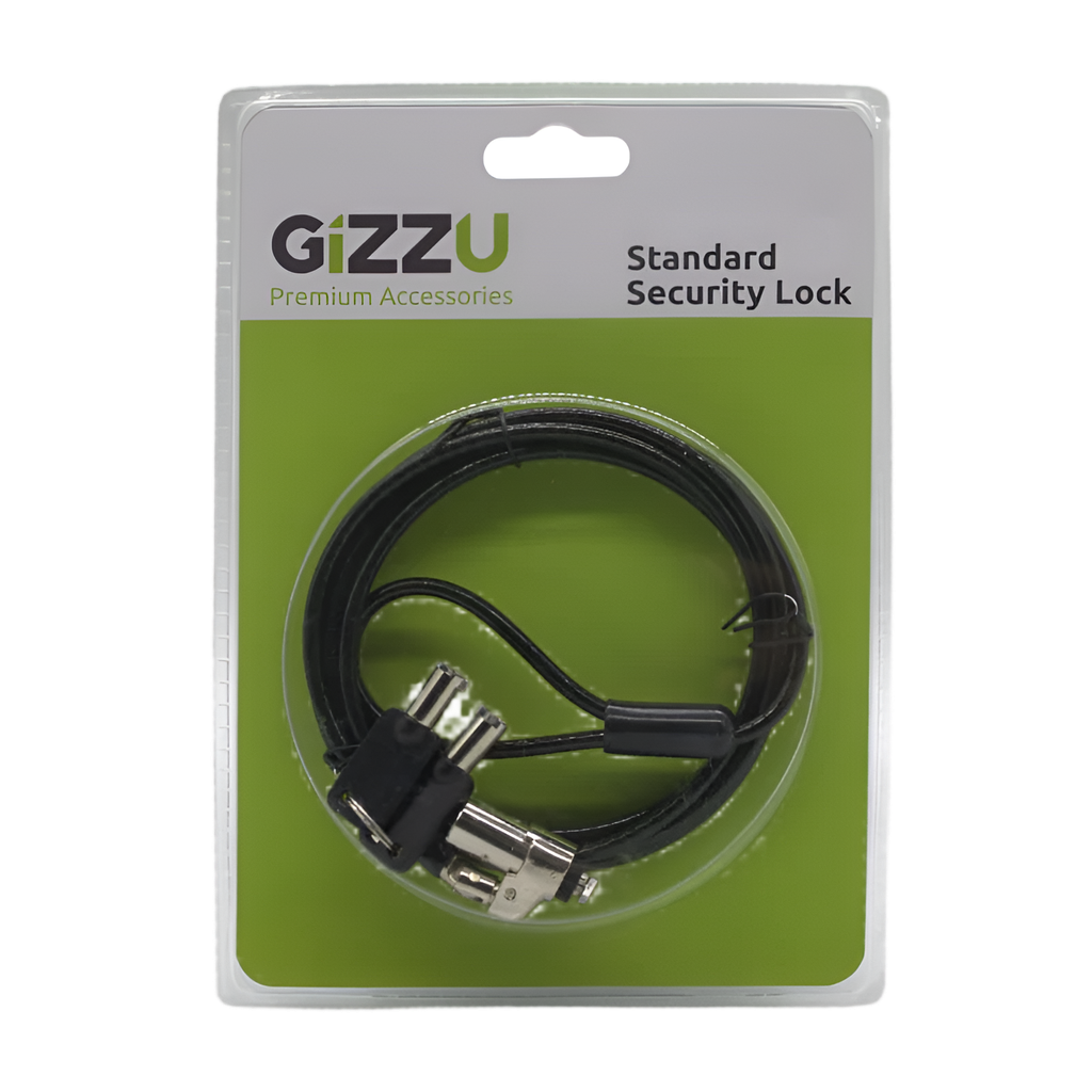 GIZZU 1.8m T-Bar Laptop Cable Lock Master Key Compatible