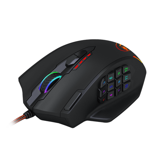 REDRAGON IMPACT 12400DPI MMO Gaming Mouse - Black