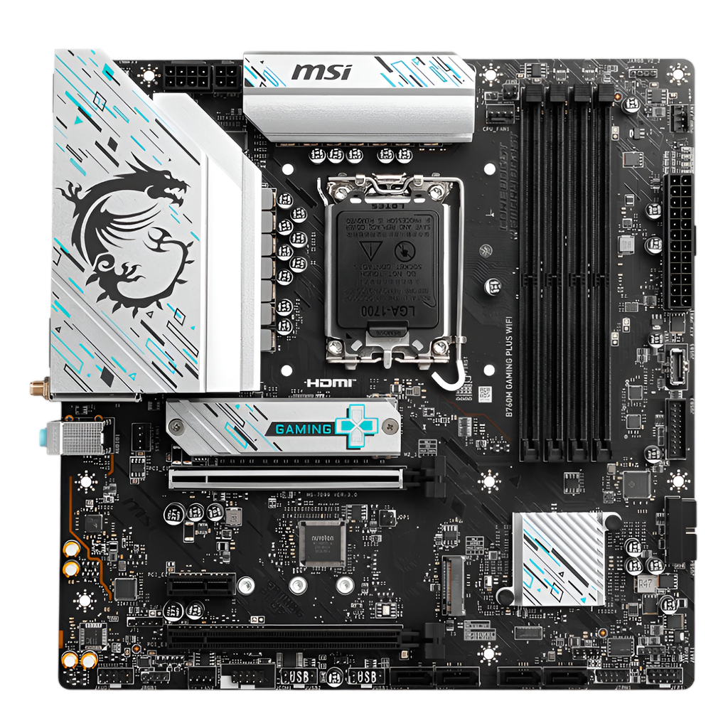 MSI B760M GAMING PLUS WIFI DDR5 Intel LGA1700 M-ATX Gaming Motherboard
