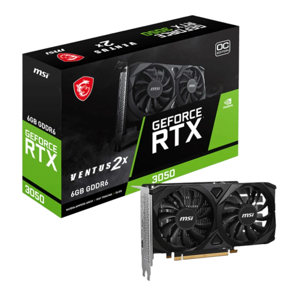 MSI GeForce RTX 3050 VENTUS 2X E 6GB OC Graphics Card