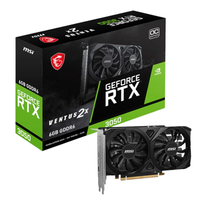 MSI GeForce RTX 3050 VENTUS 2X E 6GB OC Graphics Card