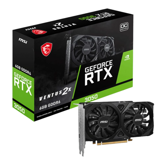 MSI GeForce RTX 3050 VENTUS 2X E 6GB OC Graphics Card