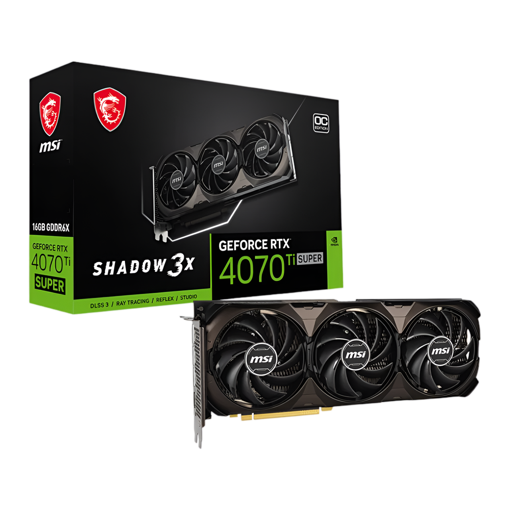 MSI GeForce RTX 4070Ti SUPER SHADOW 3X OC 16GB GDDR6X 256-bit Graphics Card