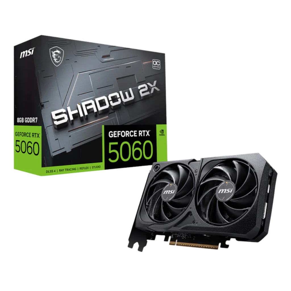 MSI GeForce RTX 5060 SHADOW 2X OC 8GB Graphics Card