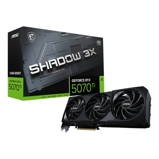 MSI GeForce RTX 5070 Ti 16GB GDDR7 SHADOW 3X OC Graphics Card