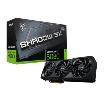 MSI GeForce RTX 5080 SHADOW 3X OC 16GB GDDR7 Graphics Card
