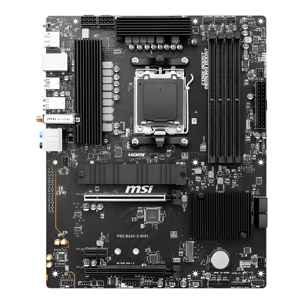 MSI PRO B650-S Wi-Fi AMD AM5 ATX Gaming Motherboard