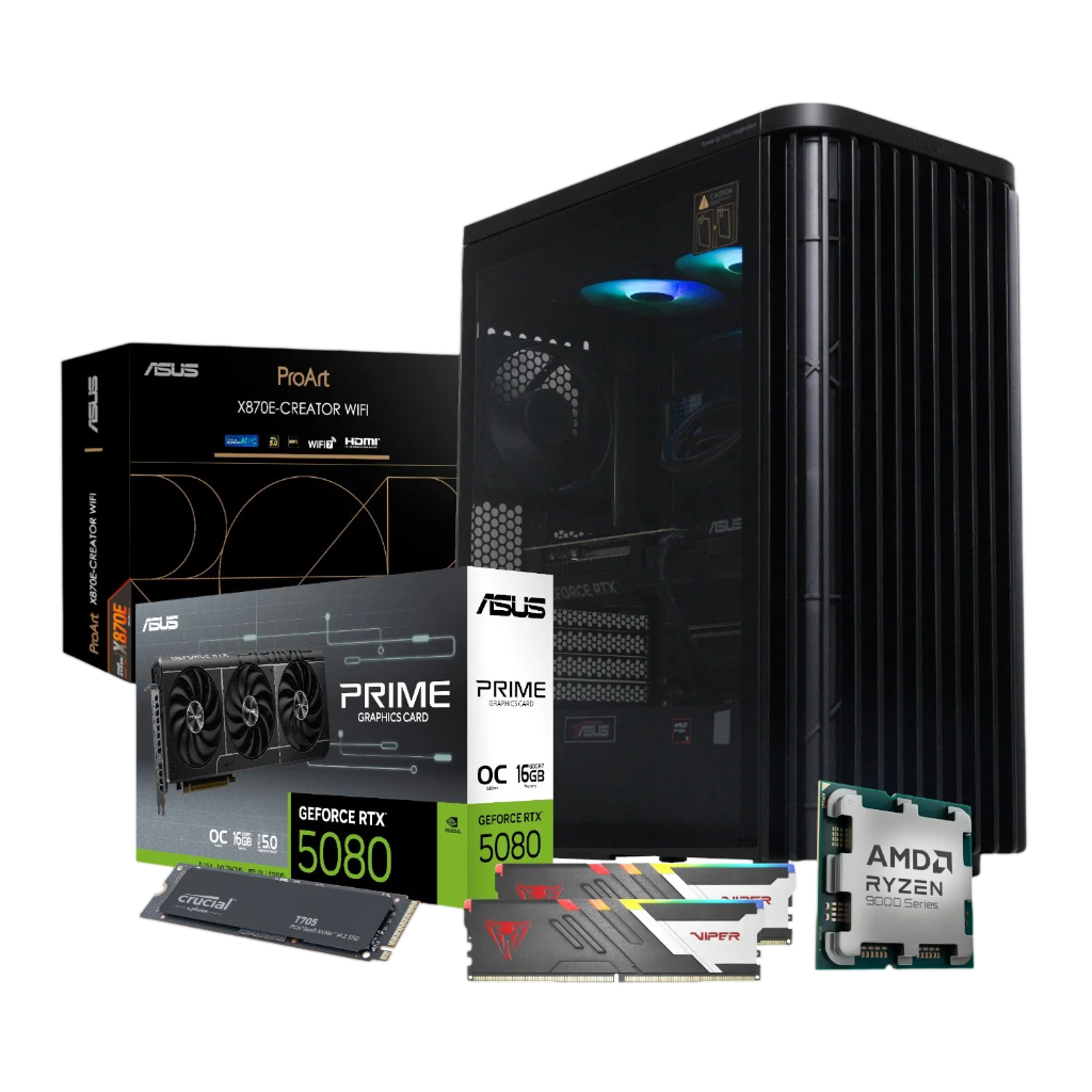 ASUS PCBuilder Ryzen 9 9950X REMBRANDT Windows 11 Creator PC – Techden SA