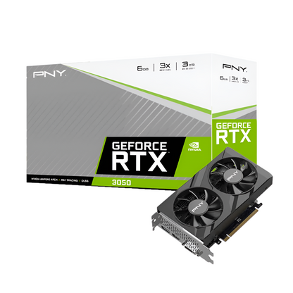 PNY GeForce RTX 3050 Verto Dual Fan 6G GDDR6 96-BIT Graphics Card