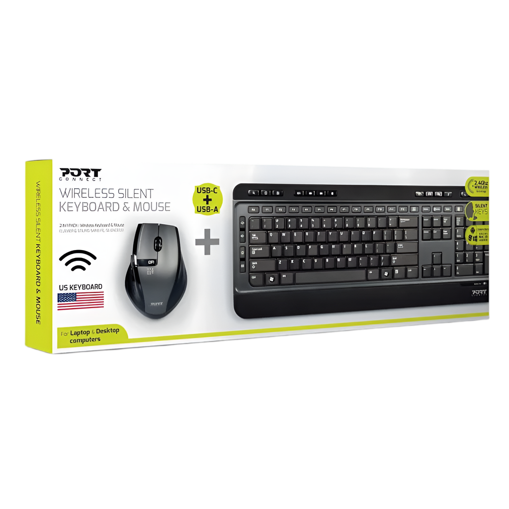 Port Wireless Keyboard and Mouse Combo