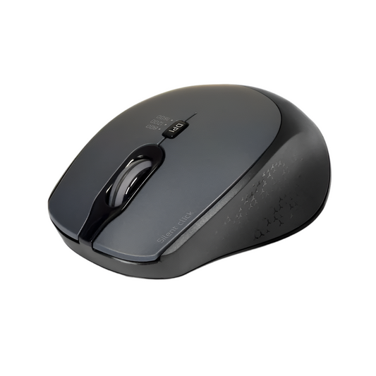 Port Wireless Silent 3600DPI 3 Button USB and Type-C Dongle Mouse - Black