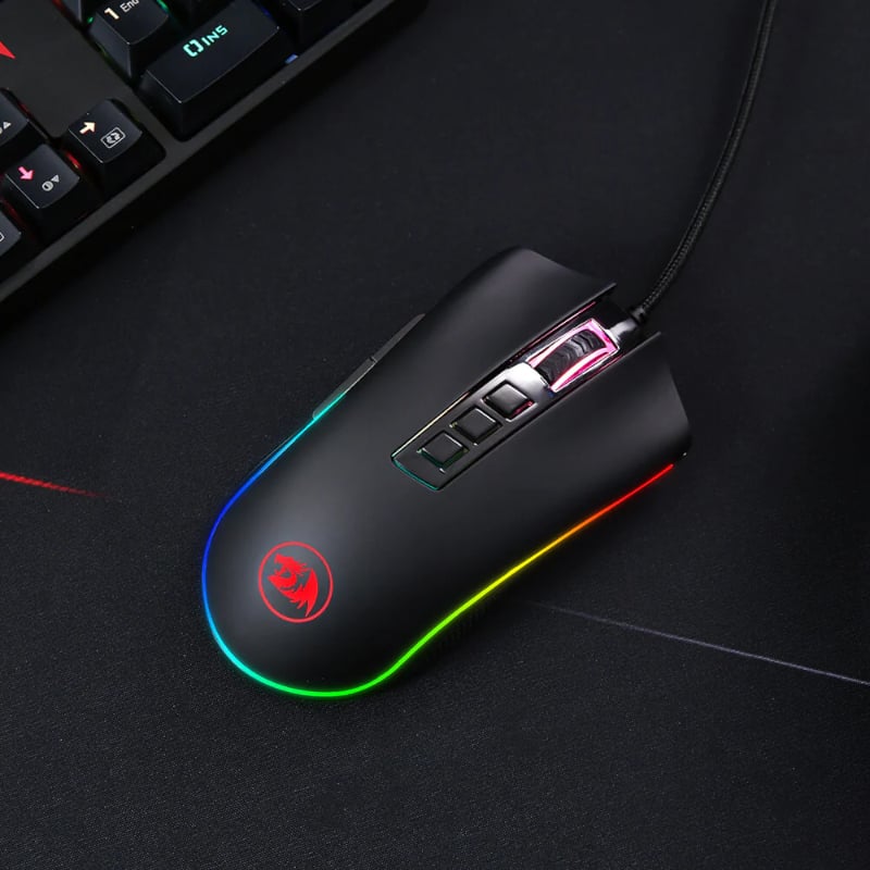 REDRAGON COBRA FPS 32000DPI RGB Gaming Mouse - Black