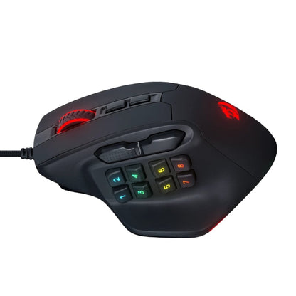 REDRAGON Aatrox 6200DP RGB MMO Gaming Mouse - Black