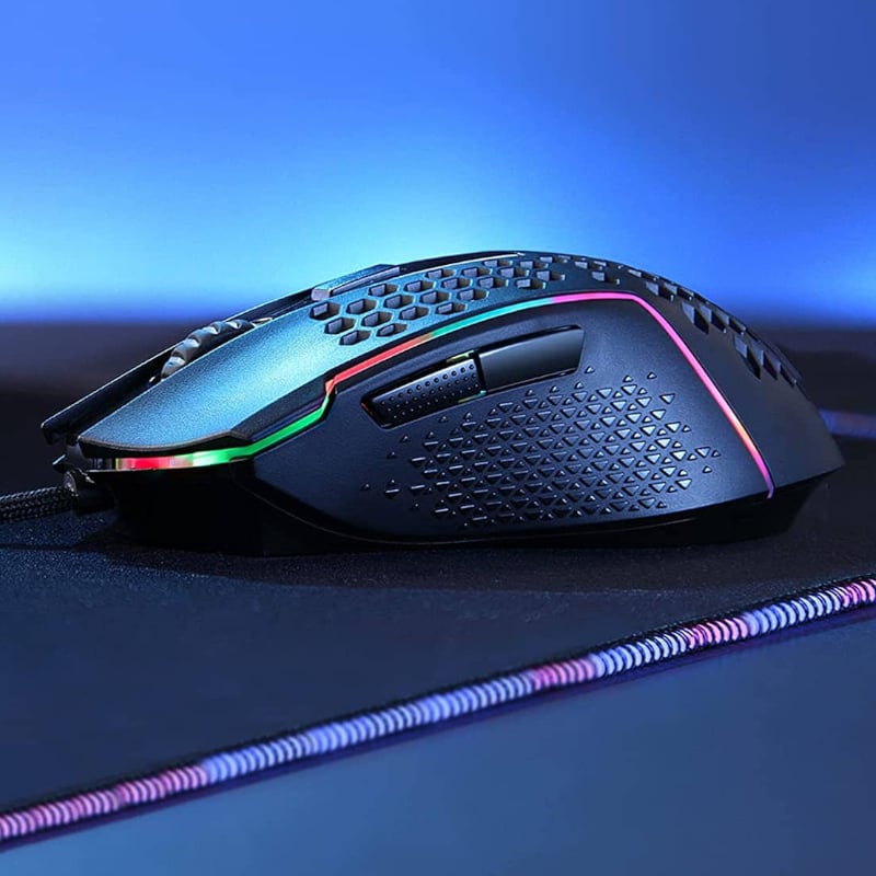 REDRAGON Reaping 6200DPI RGB LightWeight 65g Gaming Mouse - Black