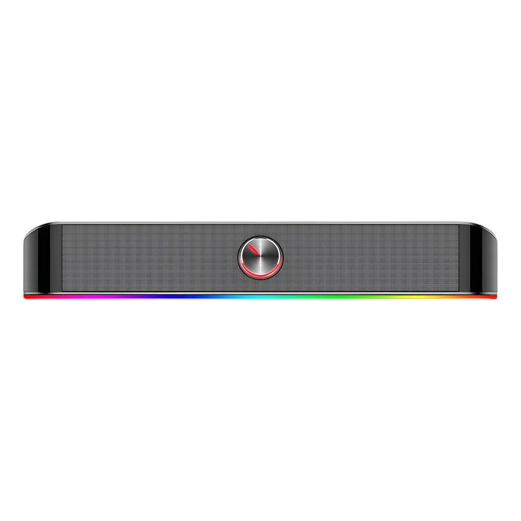 REDRAGON 2.0 Sound Bar ADIEMUS 2 x 3W RGB USB|Aux PC Gaming Speaker - Black