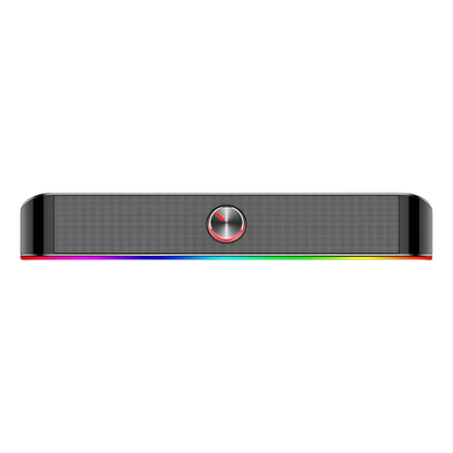 REDRAGON 2.0 Sound Bar ADIEMUS 2 x 3W RGB USB|Aux PC Gaming Speaker - Black