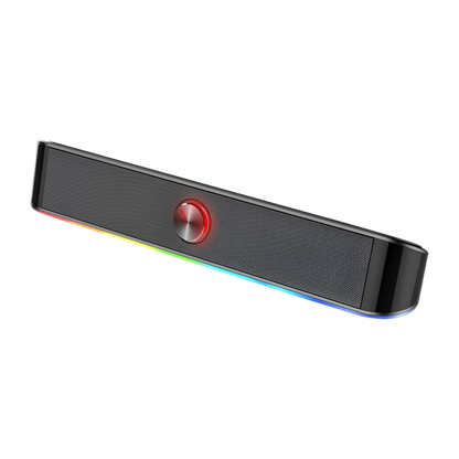 REDRAGON 2.0 Sound Bar ADIEMUS 2 x 3W RGB USB|Aux PC Gaming Speaker - Black