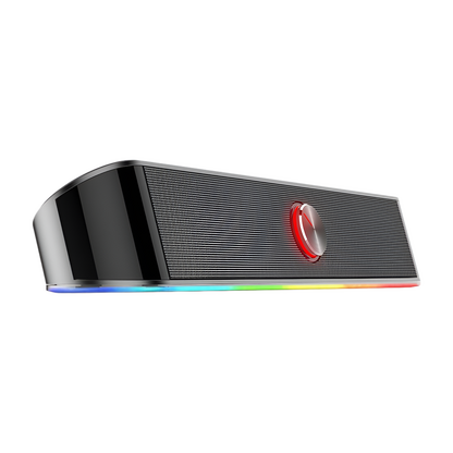 REDRAGON 2.0 Sound Bar ADIEMUS 2 x 3W RGB USB|Aux PC Gaming Speaker - Black