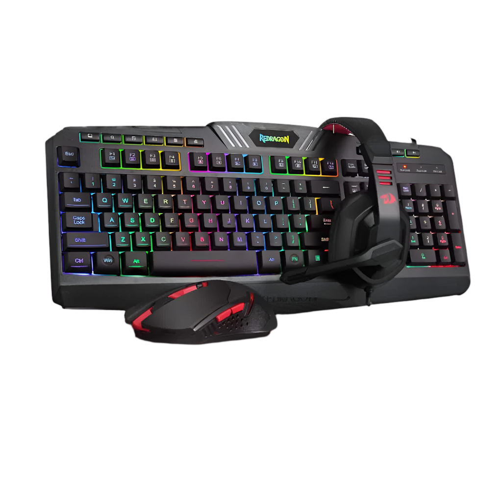 REDRAGON 4IN1 Gaming Combo Mouse|Mouse Pad|Headset|Keyboard