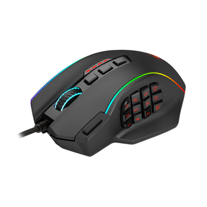 REDRAGON PERDICTION 4 12400DPI RGB MMO Ergo Gaming Mouse - Black
