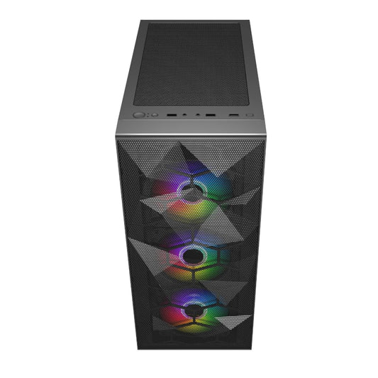 Raidmax V151TBS ATX | Micro-ATX | Mini-ITX RGB Mid-Tower Gaming Chassis - Black