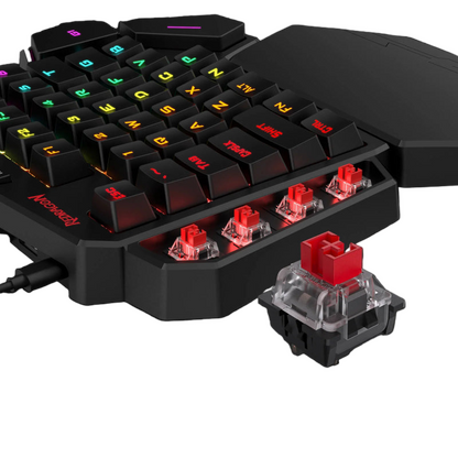 REDRAGON Diti Elite Pro One-Handed RGB Wireless Mechanical Gaming Keyboard - Black