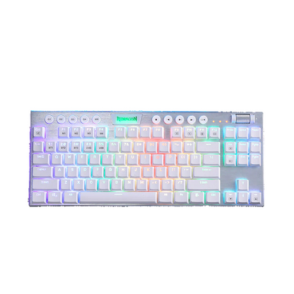 REDRAGON HORUS 87KEY RGB LED SUPER-SLIM ALU FRAME - White