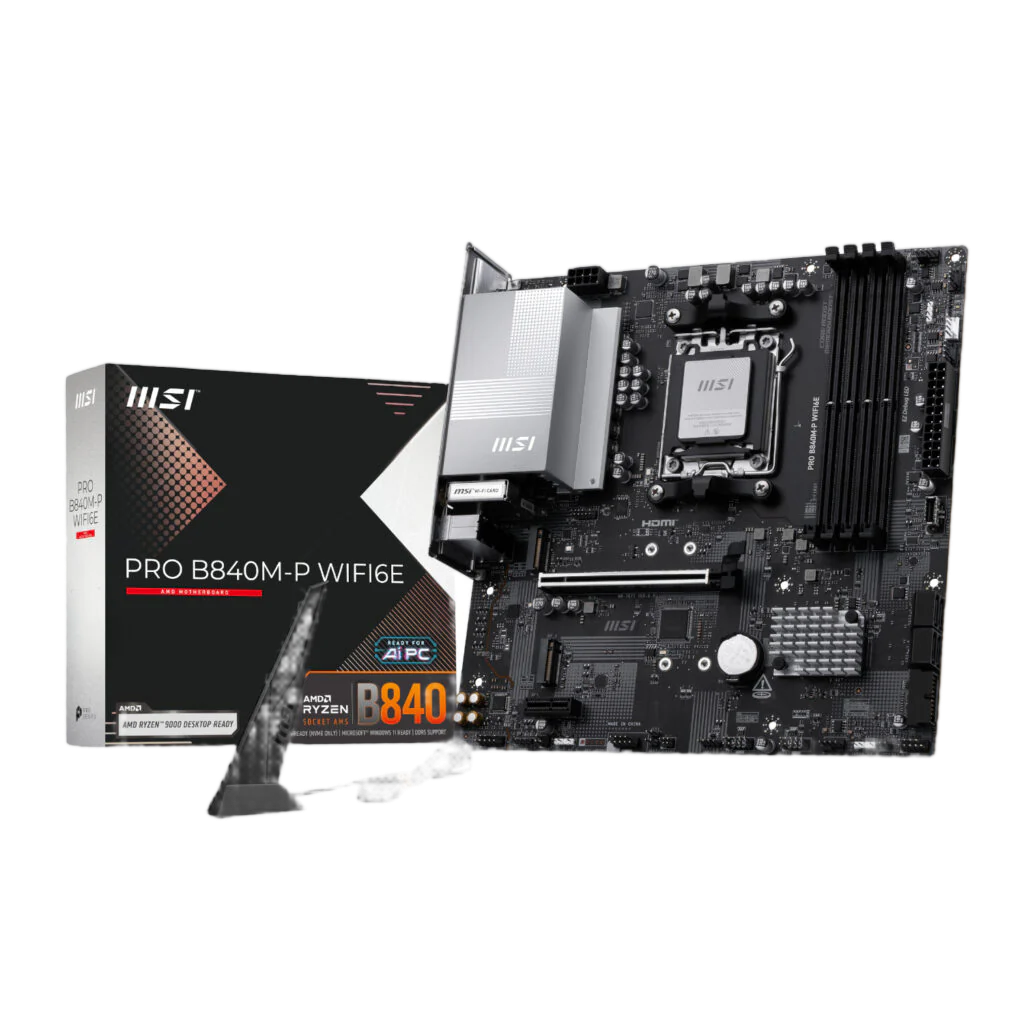 MSI PRO B840M-P Wi-Fi 6E AMD AM5 MATX Gaming Motherboard