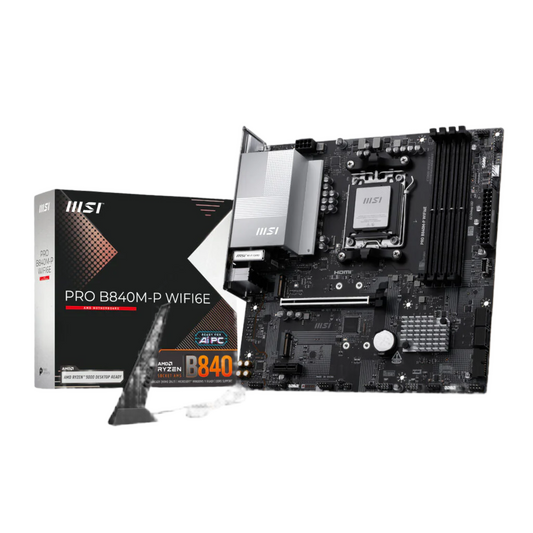 MSI PRO B840M-P Wi-Fi 6E AMD AM5 MATX Gaming Motherboard