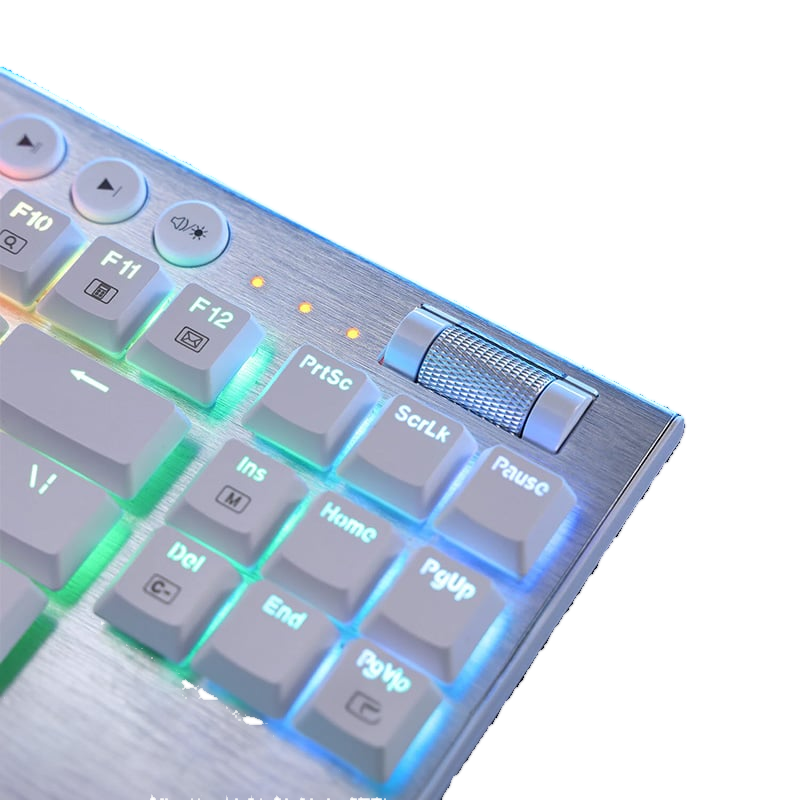 REDRAGON HORUS 87KEY RGB LED SUPER-SLIM ALU FRAME - White