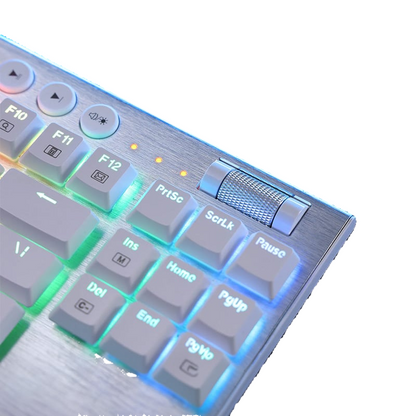 REDRAGON HORUS 87KEY RGB LED SUPER-SLIM ALU FRAME - White