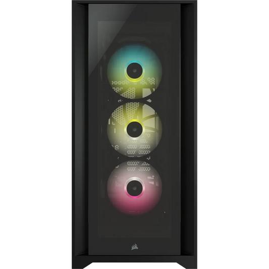 5000 X Rgb Black Tempered Glass Mid Tower; 2x 3.5'' | 4x 2.5'' Drive Bays; Up To 360mm Radiator Compatible; 3x 120mm Fan Incl