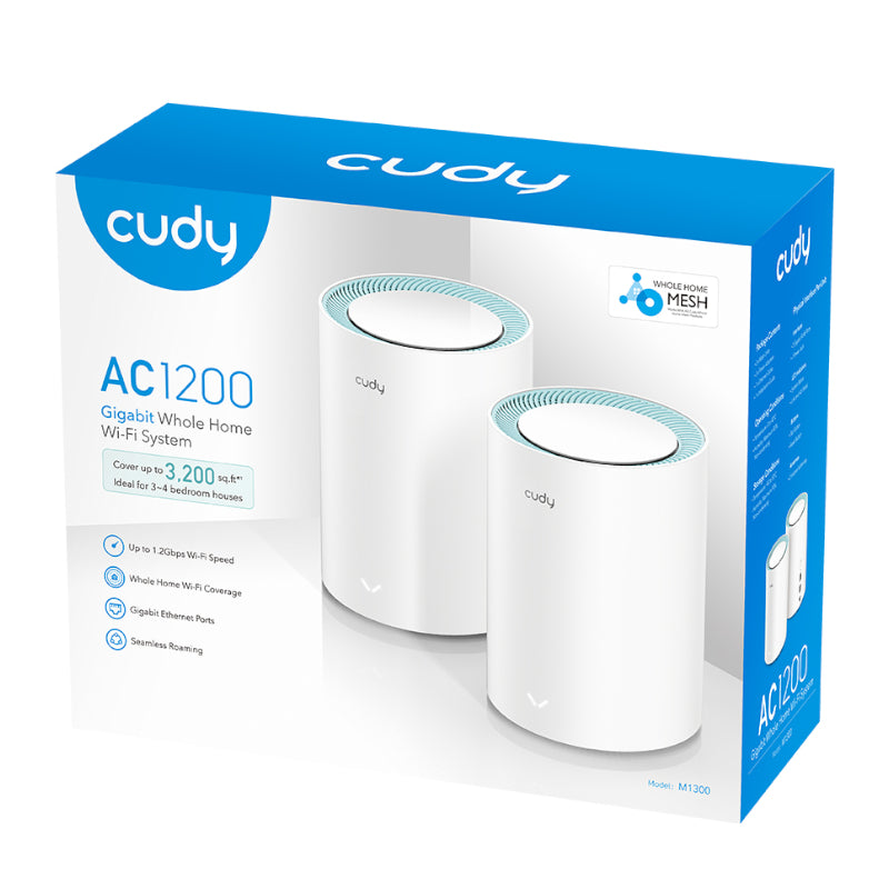 Cudy AC1200 Wi-Fi Mesh Kit 2 Pack With Gigabit