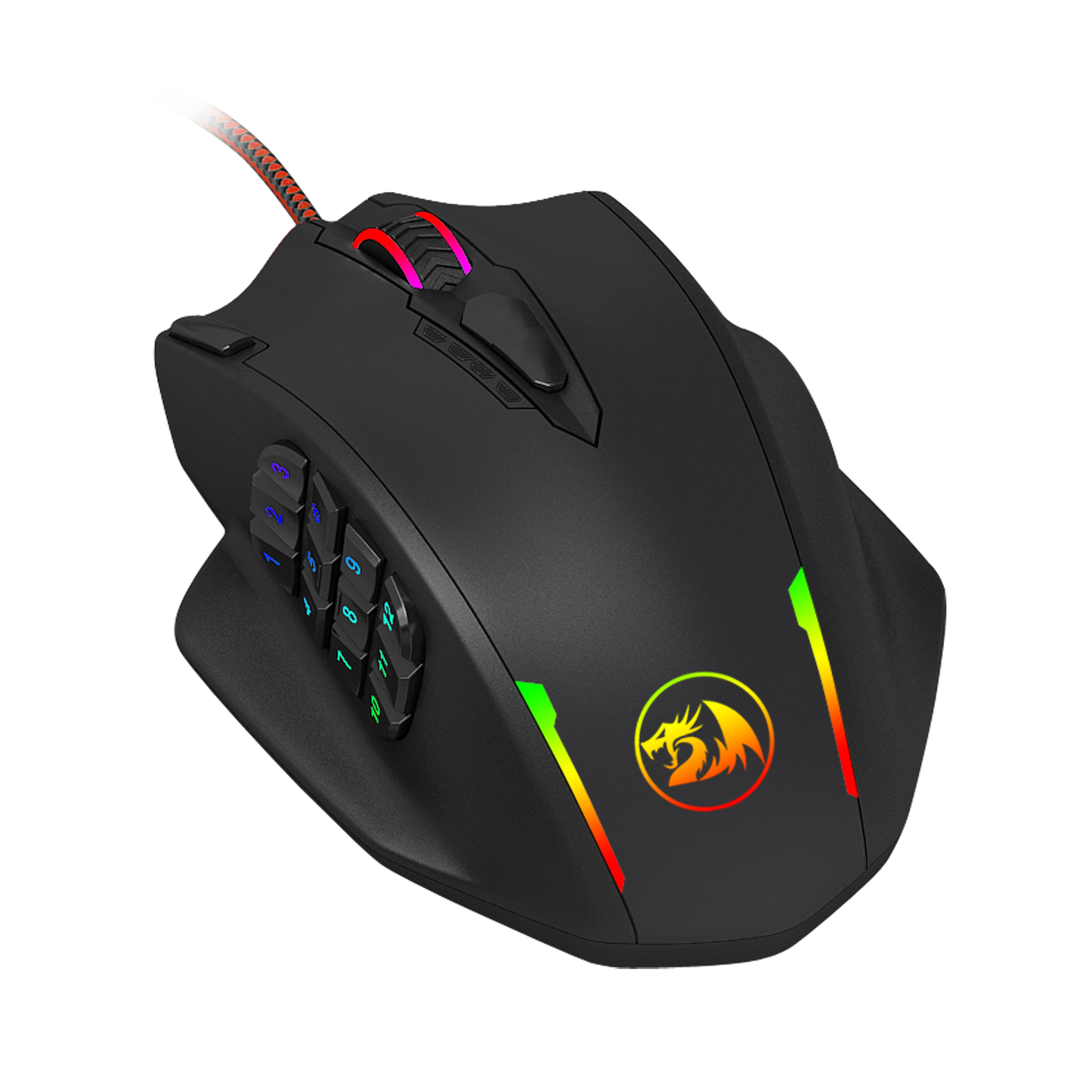 REDRAGON IMPACT 12400DPI MMO Gaming Mouse - Black